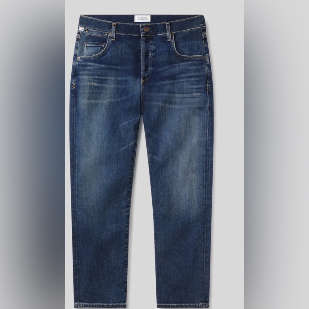 Citizens Of Humanity Emerson Button Fly Dark Blue Straight Leg Jeans